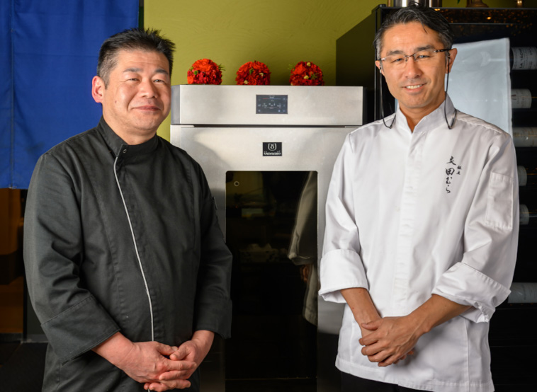 伊藤寛夫シェフと田村勝宏料理長